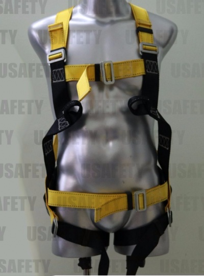Full body safety harness with back belt